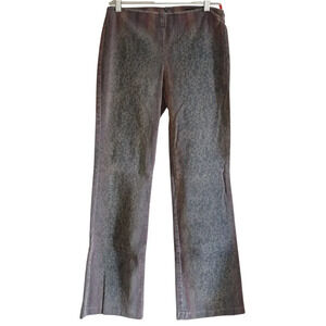 VTG SINGLE LA Brand Lace Wash Print Velvet Bootcut Flare Pants 4 NWT Y2K